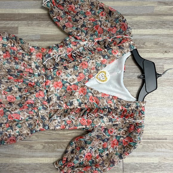 Who What Wear Floral Midi Dress - Picture 3 of 3